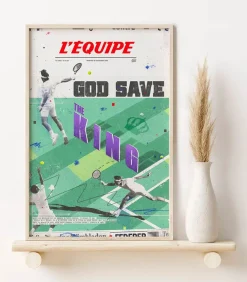 Affiche L'Equipe Federer 50 X 70Cm