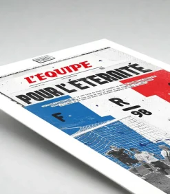 Affiche L'Equipe France 98 - 30 X 40Cm