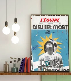 Affiche L'Equipe Maradona 50 X 70Cm