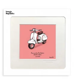 Affiche Pas Du Tout Cliche Scooter 22 X 22 Cm
