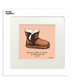 Affiche Pas Du Tout Cliche Boots 22 X 22 Cm
