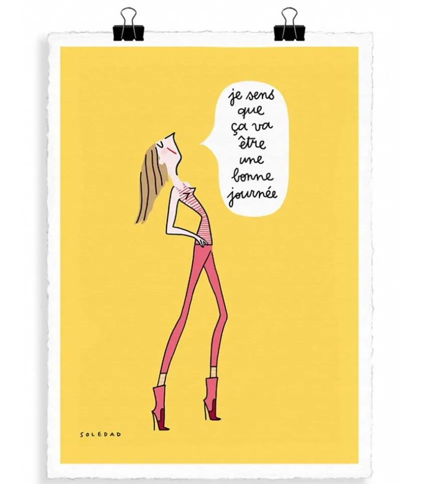 Affiche Soledad "Bonne Journee" 56 X 76 Cm
