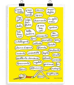 Affiche Soledad Bulles 56 X 76 Cm