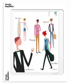 Affiche Wlpp "La Mens Fashion" 40 X 50 Cm