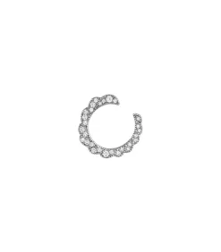 Ama Boucle D'Oreille Gauche Or Noir Et Diamants