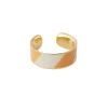 Bague Ajustable Big Striped Candy Orange White
