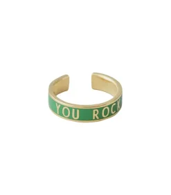Bague Ajustable Candy Word You Rock Green