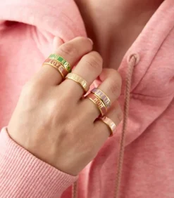 Bague Ajustable Candy Word You Rock Green