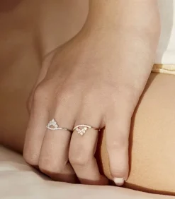 Bague Nude Petit Modele Or Blanc Et Diamants