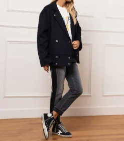 Baskets Francy Classic Cuir Suede Marine