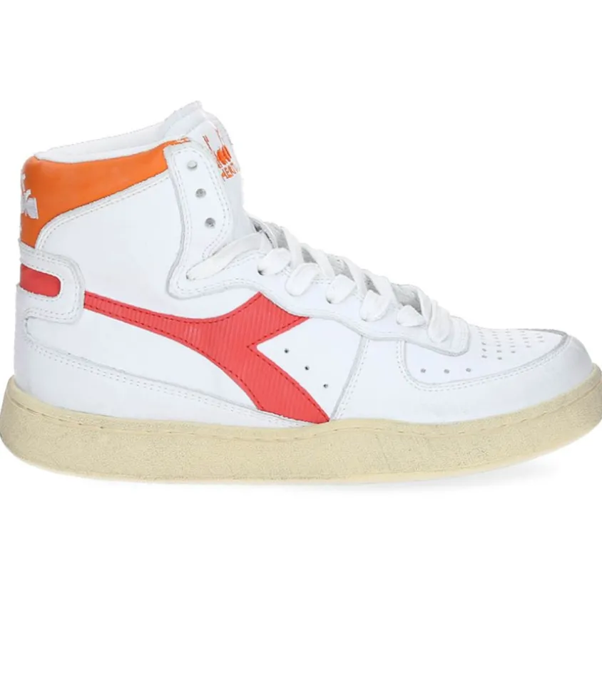 Baskets Heritage Mi Used Blanc/Corail