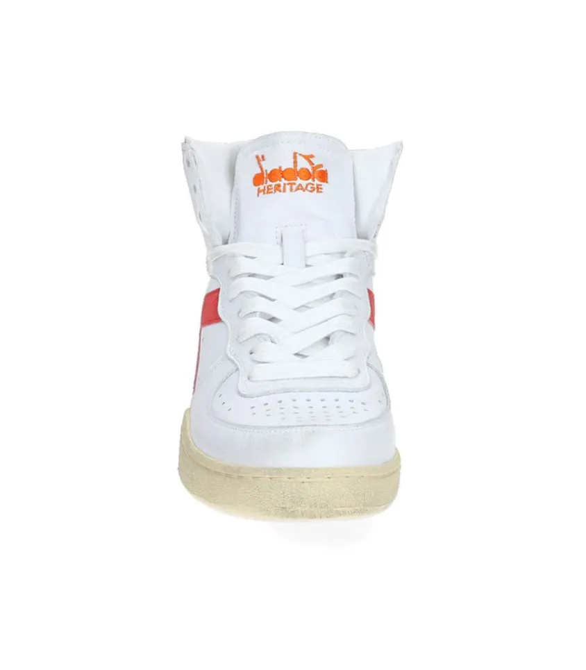 Baskets Heritage Mi Used Blanc/Corail