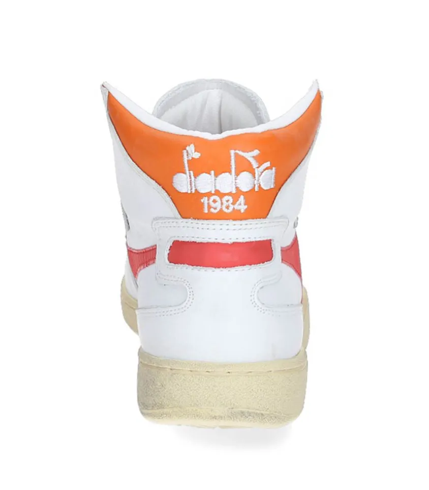 Baskets Heritage Mi Used Blanc/Corail