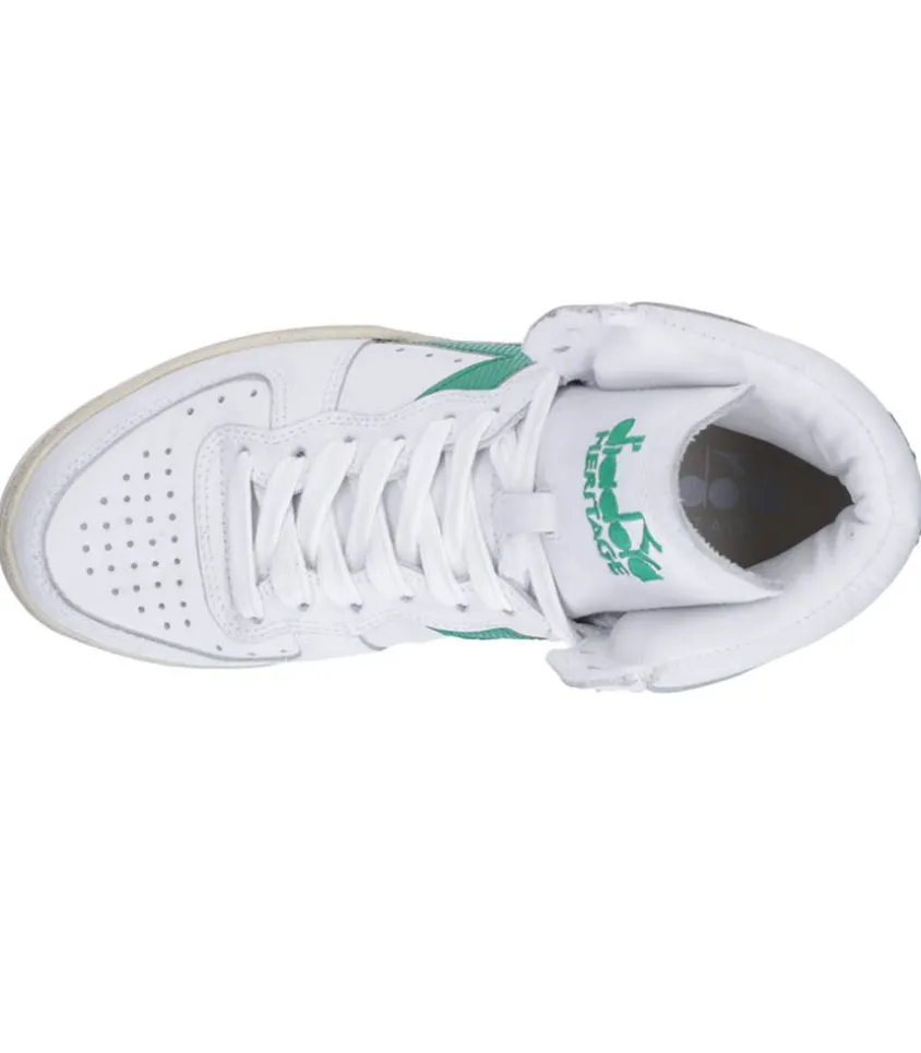 Baskets Heritage Mi Used Blanc/Verde Verdeggiante