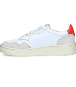 Baskets Low Leather White/Orange