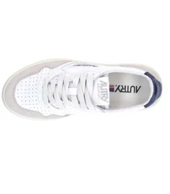 Baskets Medalist Low Cuir Suede Blanc/Navy Blue