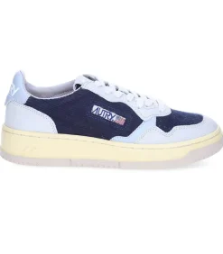 Baskets Medalist Low Velours Cotele Bleu Et Gris