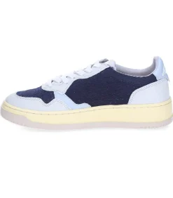 Baskets Medalist Low Velours Cotele Bleu Et Gris
