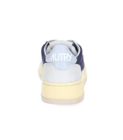 Baskets Medalist Low Velours Cotele Bleu Et Gris