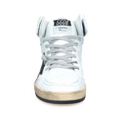 Baskets Sky-Star Cuir Blanc Etoile Noire