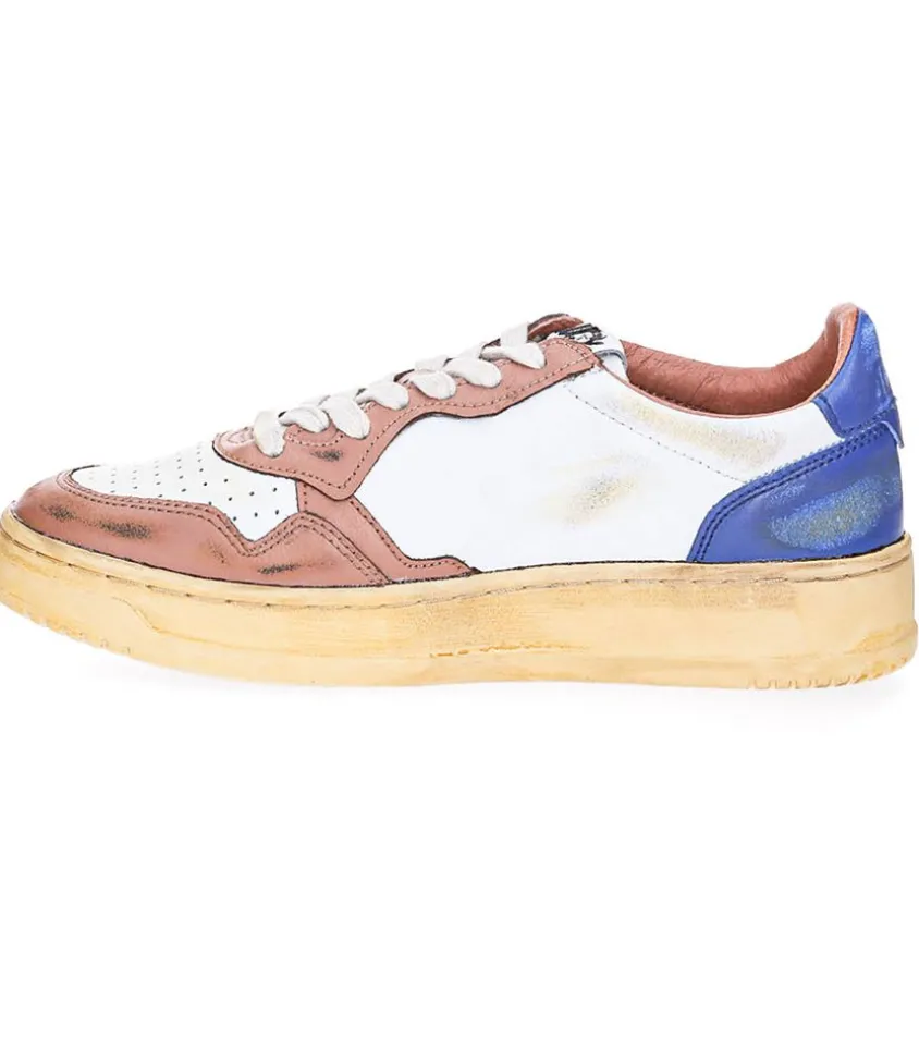 Baskets Super Vintage Low Blue Et Cafe