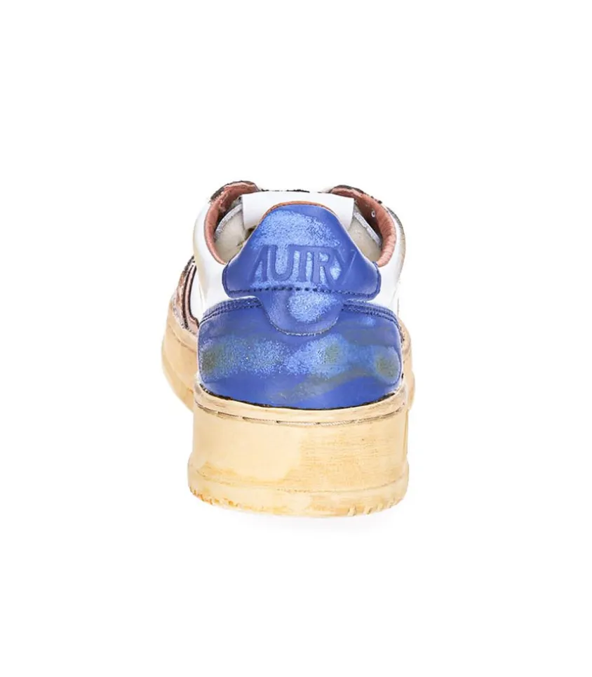 Baskets Super Vintage Low Blue Et Cafe