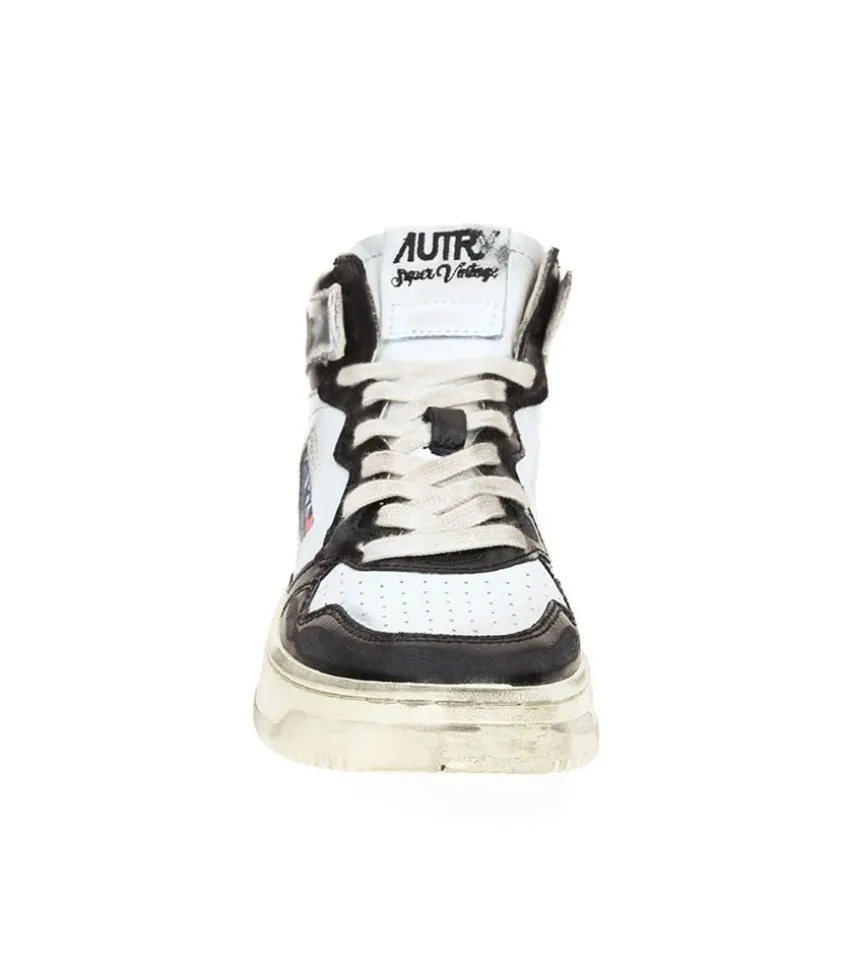 Baskets Super Vintage Mid Noir Et Argent