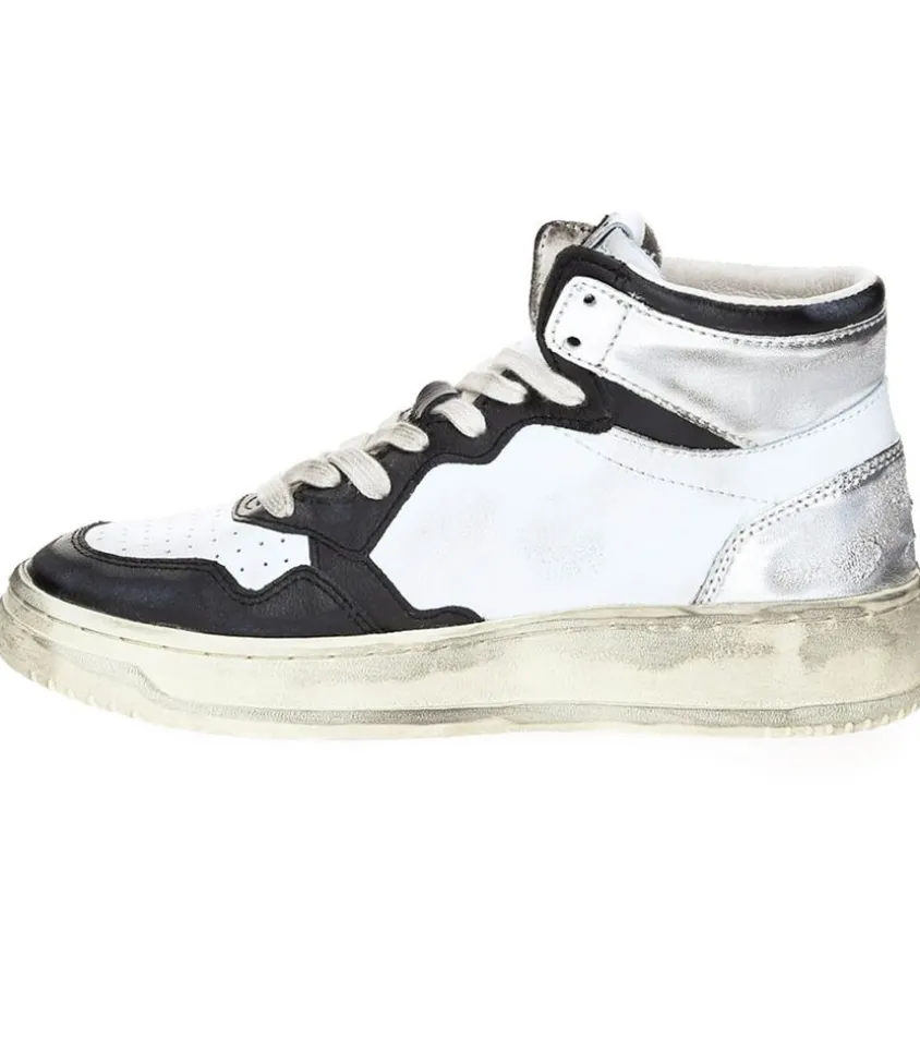 Baskets Super Vintage Mid Noir Et Argent
