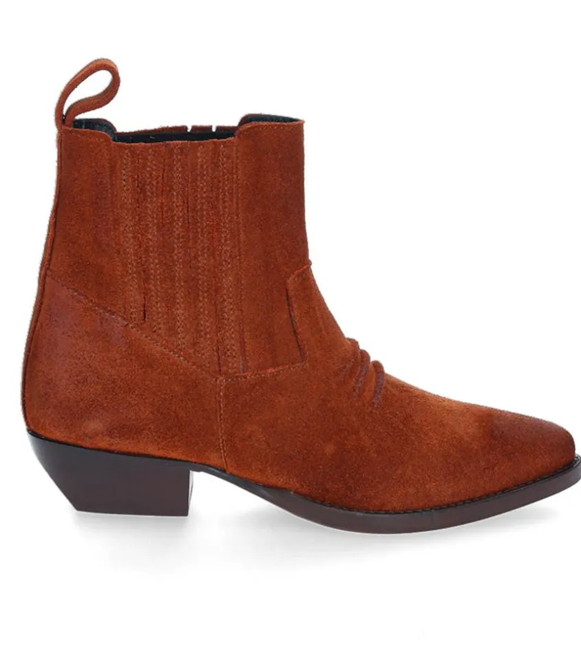 Boots En Cuir Suede Rose Seter
