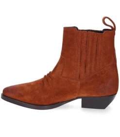 Boots En Cuir Suede Rose Seter