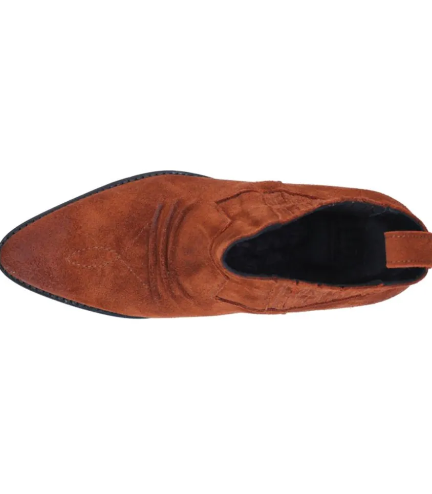 Boots En Cuir Suede Rose Seter