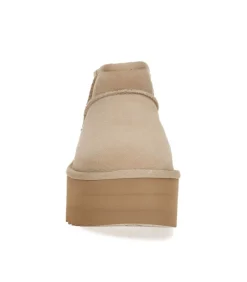 Bottines Classic Ultra Mini Plateforme Daim Sand