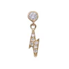Boucle D'Oreille Eclair Or Jaune Et Diamants