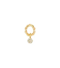Boucle D'Oreille Puce Dunaway Or Jaune Et Diamants