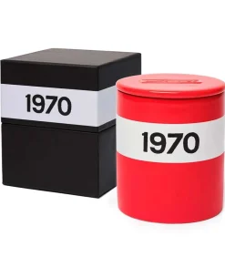 Bougie 1970 Ceramique Rouge