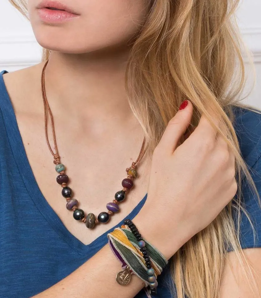 Bracelet A Nouer Le Petit Fred Soie Et Bronze