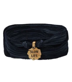 Bracelet A Nouer Slow Life Soie Et Bronze