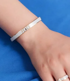 Bracelet Candy Word Peace Light Blue