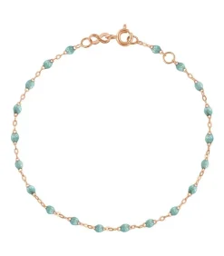 Bracelet Or Rose Et Perles De Resine