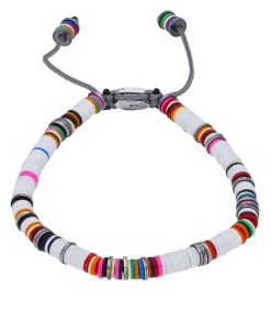Bracelet Rainbow En Perles Africaines Et Argent