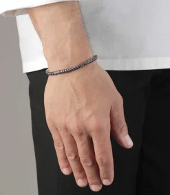 Bracelet Volta En Perles Africaines Et Argent