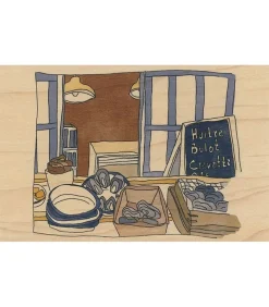 Carte Postale En Bois Le Sud Huitres