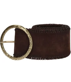 Ceinture En Cuir Suede Marron X Jane De Boy