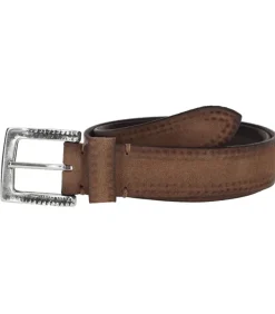 Ceinture En Cuir Suede Marron Clair X Jane De Boy