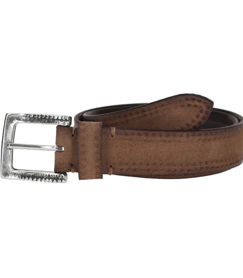 Ceinture En Cuir Suede Marron Clair X Jane De Boy
