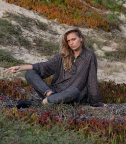 Chemise Disco Bijou Noir