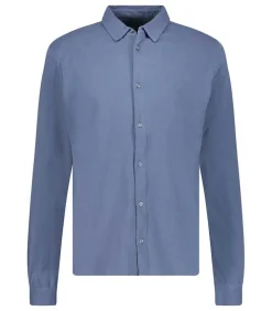 Chemise Homme A Manches Longues Bleu Vintage