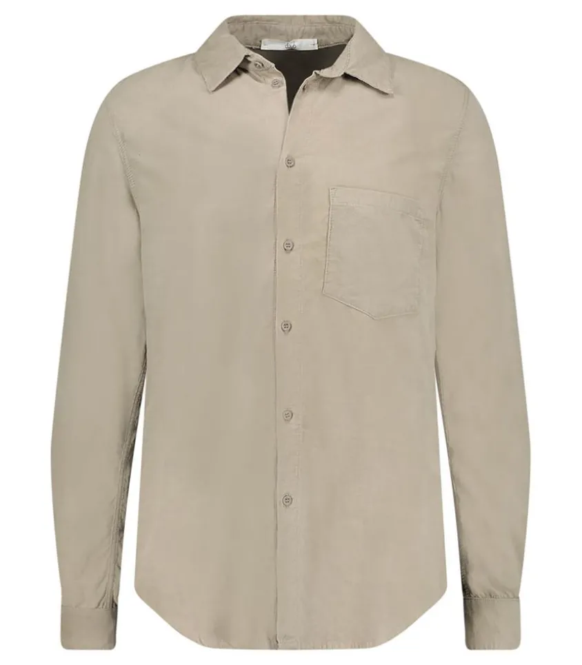 Chemise Homme Avec Pochette Taupe Grey