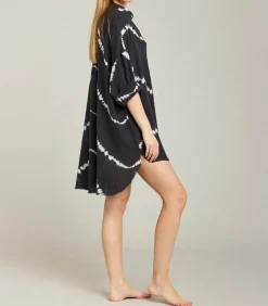 Chemise Oversize Mykonos Tie & Dye Black Navy