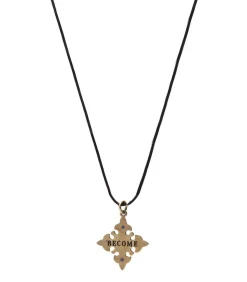 Collier Become En Bronze Et Pierres Saphir